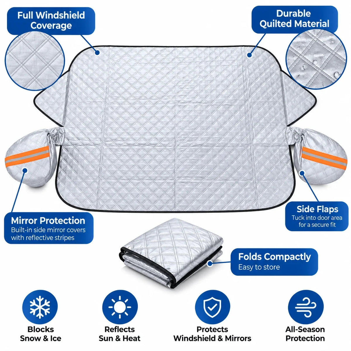 Last Day 49% OFF – 🚗 All-Season Magnetic Windshield Cover – Snow, Ice & Frost Protection