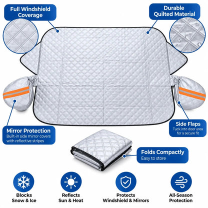 Last Day 49% OFF – 🚗 All-Season Magnetic Windshield Cover – Snow, Ice & Frost Protection