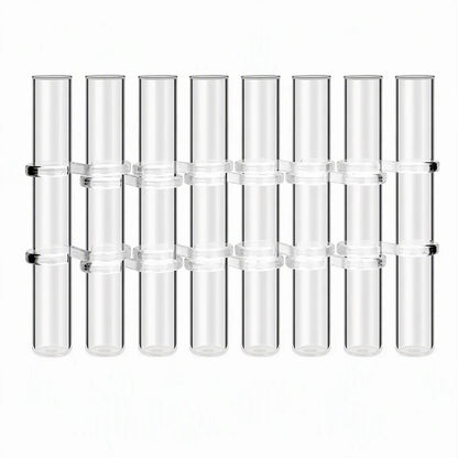 Clear Glass Test Tube Vase Set with Cleaning Brush