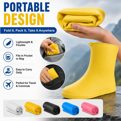 🌧️Heavy-Duty Non-Slip Reusable Waterproof Shoe Covers – Keep Shoes Clean & Dry