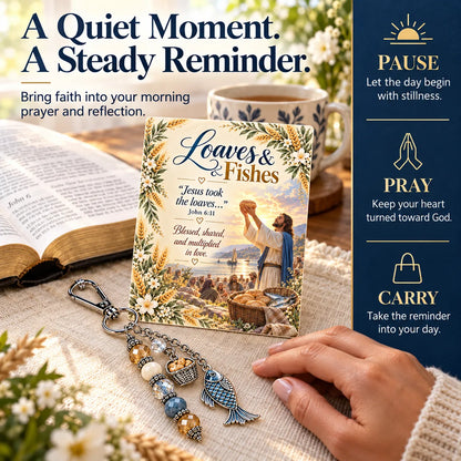 ✝️ Christian Scripture Keepsake Keychain | 23 Faith-Inspired Designs with Matching Devotional Card 🤍