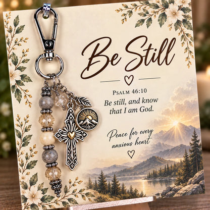 ✝️ Christian Scripture Keepsake Keychain | 23 Faith-Inspired Designs with Matching Devotional Card 🤍