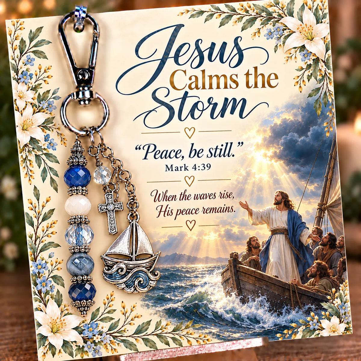 ✝️ Christian Scripture Keepsake Keychain | 23 Faith-Inspired Designs with Matching Devotional Card 🤍
