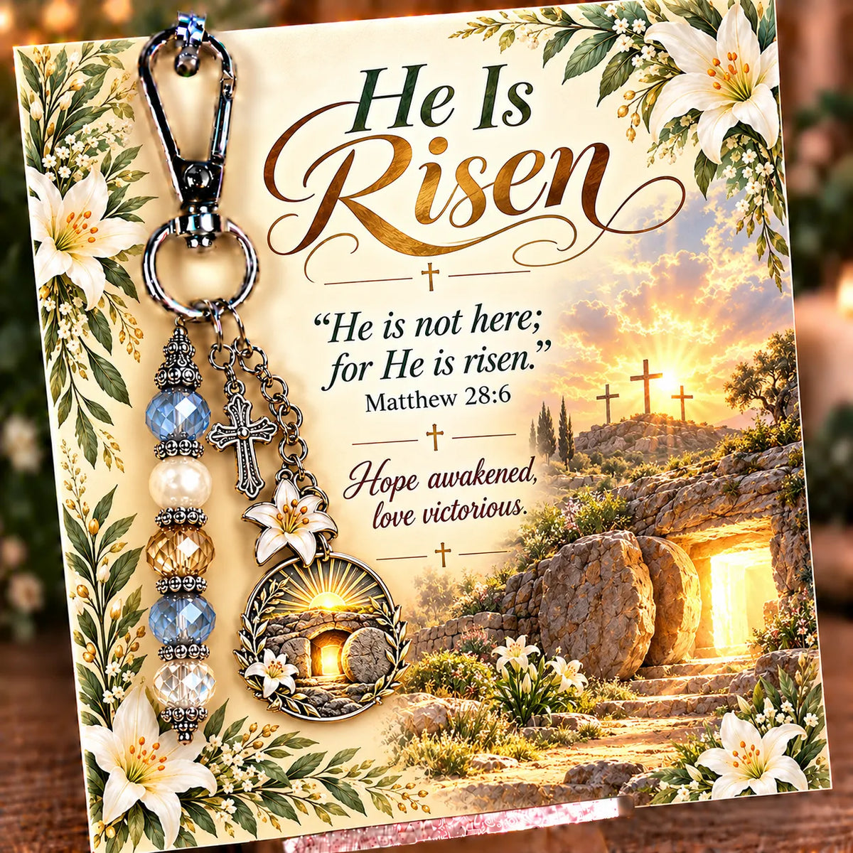 ✝️ Christian Scripture Keepsake Keychain | 23 Faith-Inspired Designs with Matching Devotional Card 🤍