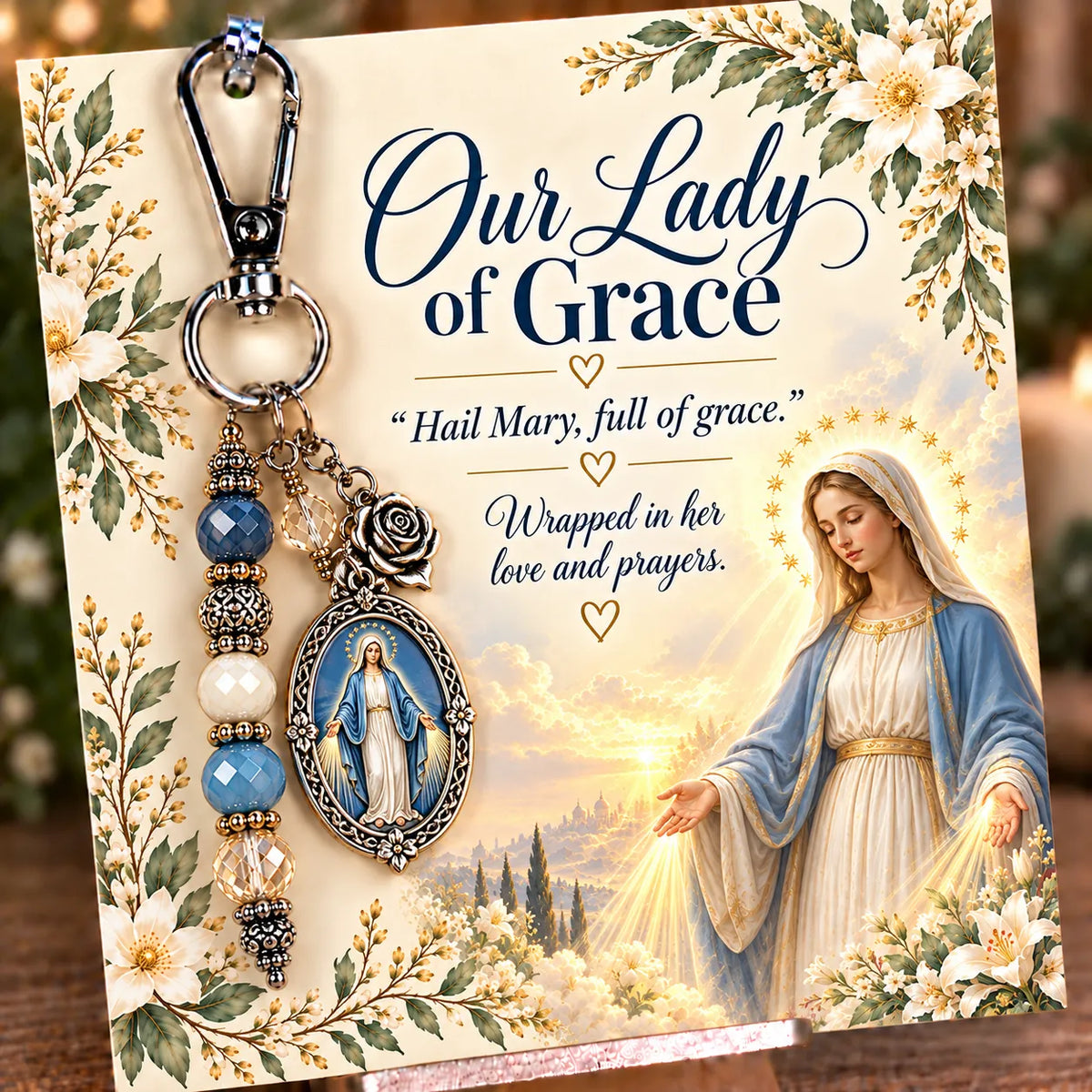 ✝️ Christian Scripture Keepsake Keychain | 23 Faith-Inspired Designs with Matching Devotional Card 🤍