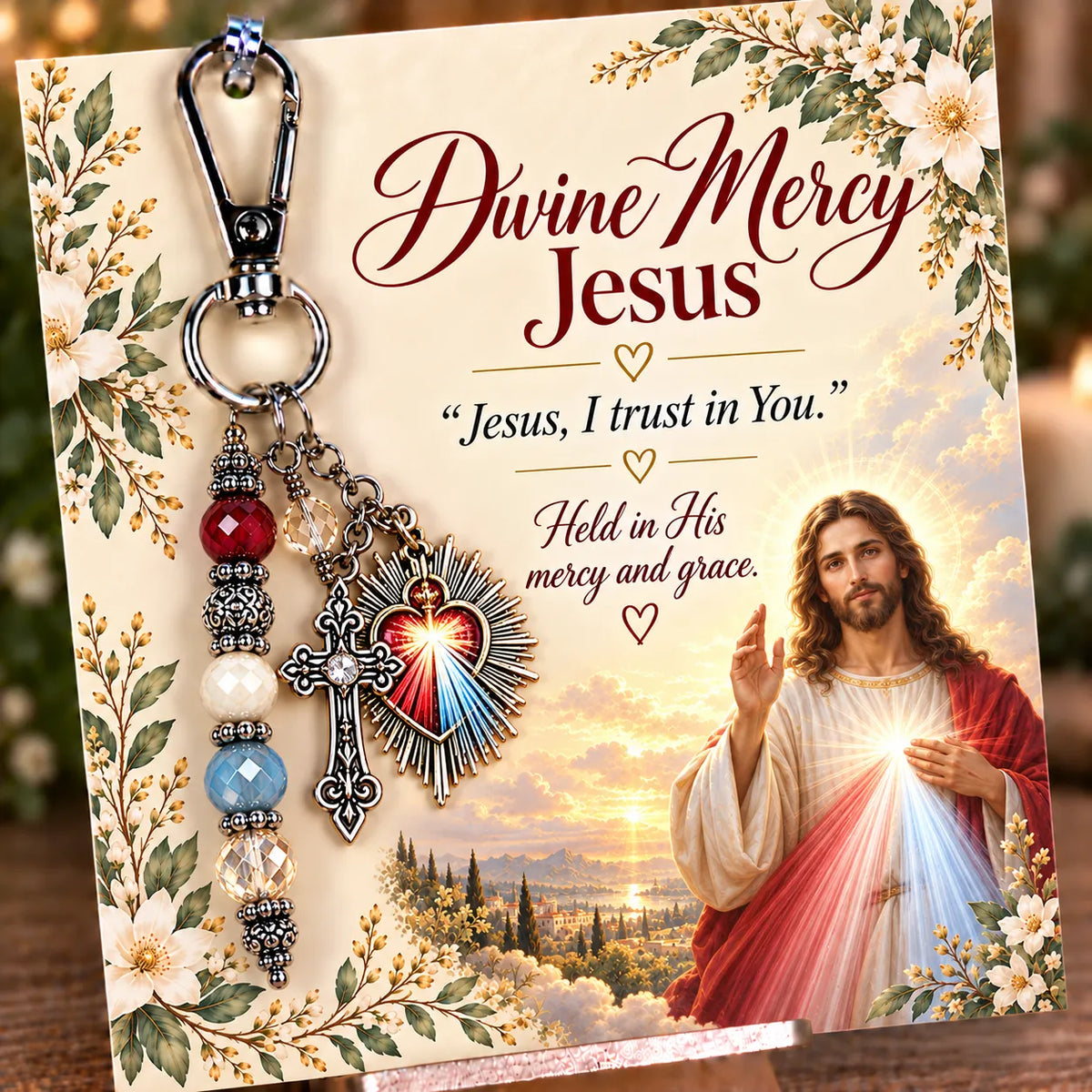 ✝️ Christian Scripture Keepsake Keychain | 23 Faith-Inspired Designs with Matching Devotional Card 🤍