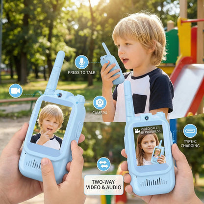 ✨Kids Video Walkie Talkie Set (2-Pack) – Intercom with Camera & Screen📱