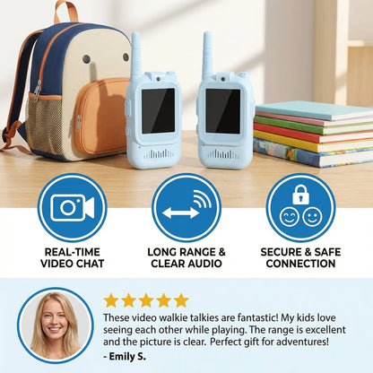✨Kids Video Walkie Talkie Set (2-Pack) – Intercom with Camera & Screen📱