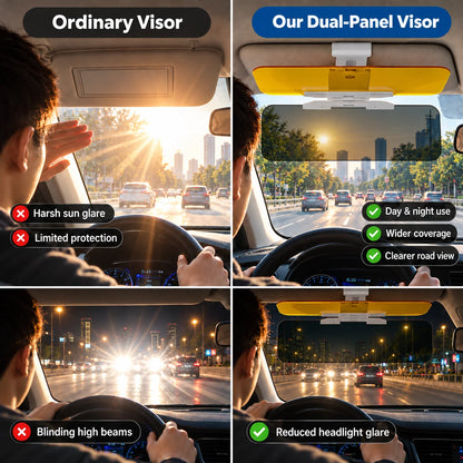 🔥 Limited-Time 50% OFF — 2-in-1 Day &amp; Night Anti-Glare Car Visor