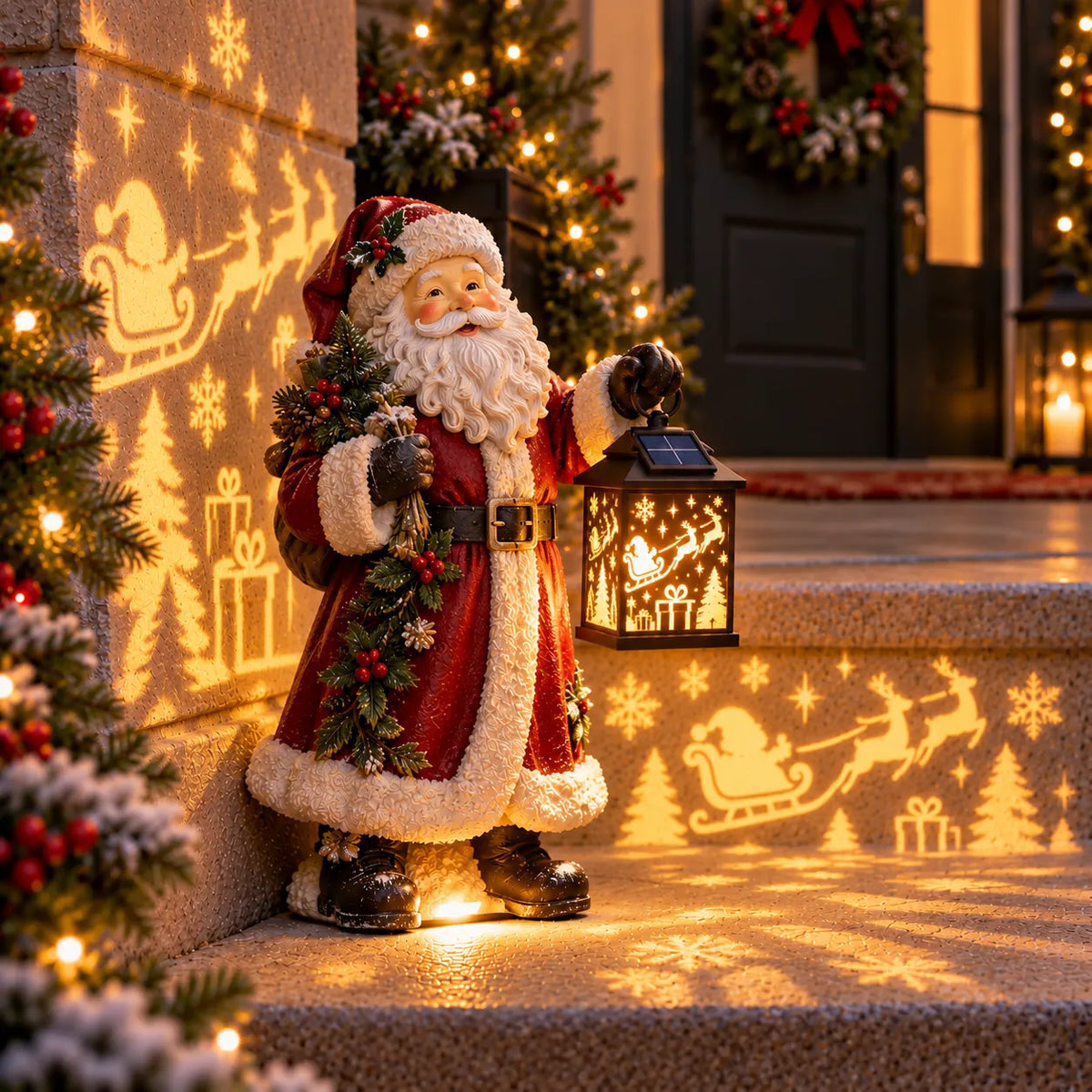 ⛄✨ Snowman Nativity Glow – Solar Christmas Step Light with Holy Family Projection 🎄✝️