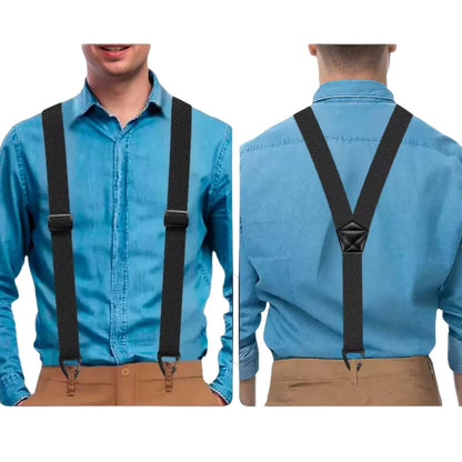 Limited time 50% off-Men's X-Back Suspenders with Hook Clips