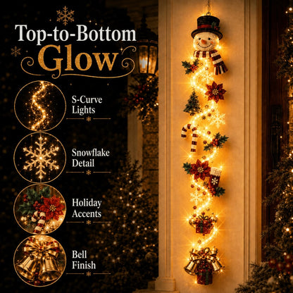 🎄Christmas Door Hanger | 6 Festive Lighted Designs with Warm Glow, Dimensional Details & Space-Saving Vertical Décor ✨