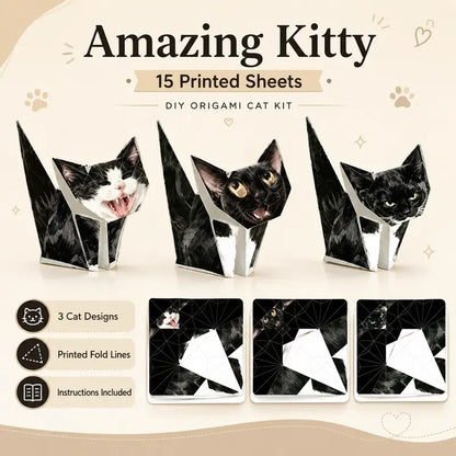 🐱Kitty World 3D Cat Origami Kit