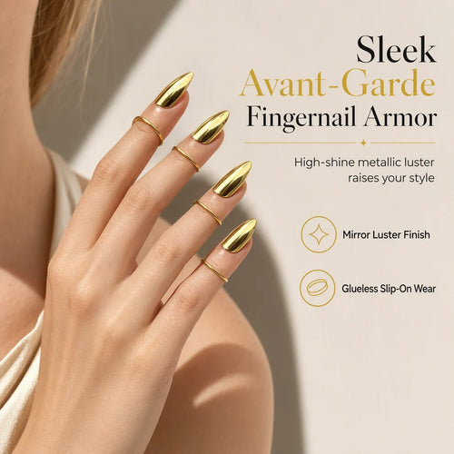 💍metal Fingertip Nail Ring ✨fashion Nail Jewelry Accessory