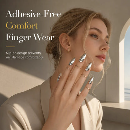 💍metal Fingertip Nail Ring ✨fashion Nail Jewelry Accessory