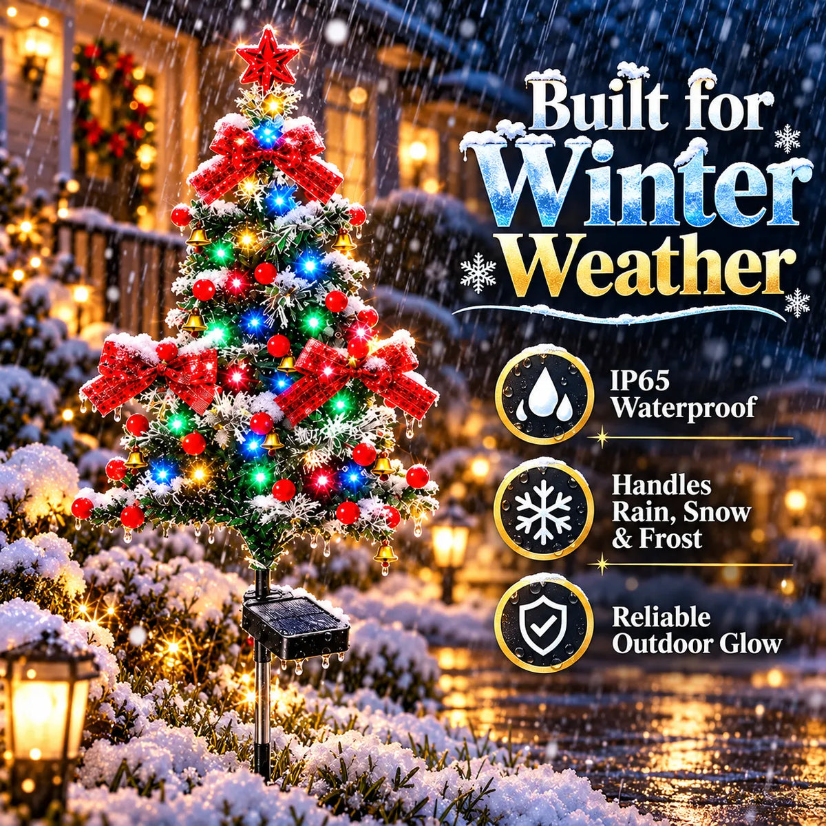 🔥Last Day 49% OFF🌲Solar Cedar Christmas Tree Lights| Festive Outdoor Holiday Decor