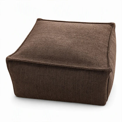 Unstuffed Square Pouf Cover | Storage Ottoman Slipcover for Living Room, Bedroom & Clothes Storage, Washable 45x45x23cm