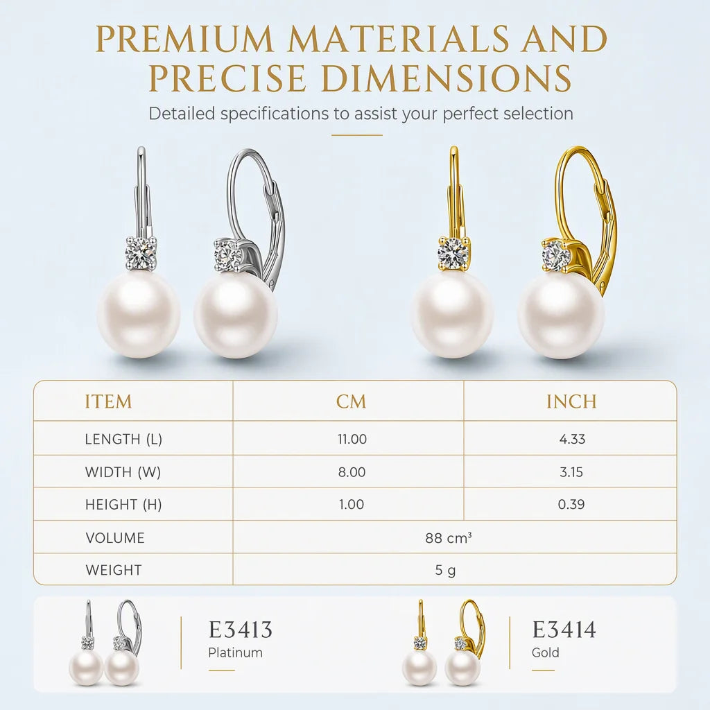 Elegant Faux Pearl and Cubic Zirconia Drop Earrings🤍👂（Buy 1 Get 1 Free）