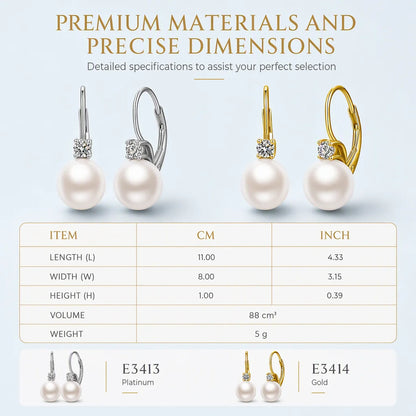 Elegant Faux Pearl and Cubic Zirconia Drop Earrings🤍👂（Buy 1 Get 1 Free）