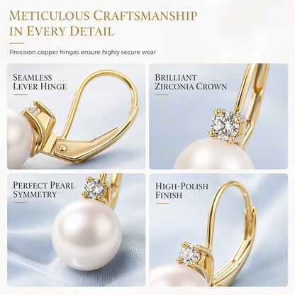 Elegant Faux Pearl and Cubic Zirconia Drop Earrings🤍👂（Buy 1 Get 1 Free）
