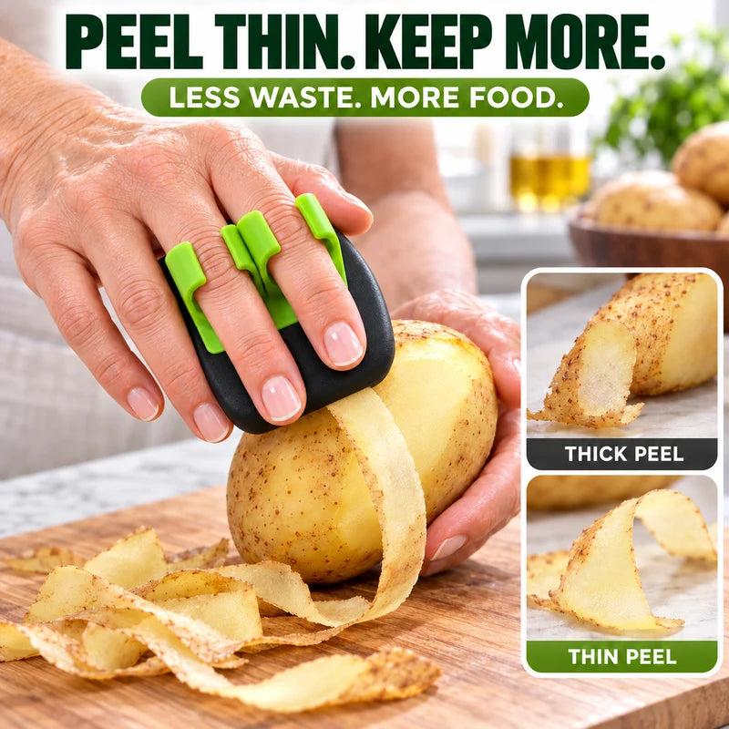 🥳2026 Hot Sale🥳💞50k+ Sold! 🔥BUY 1 GET 1 FREE❄️ ergonomic Two-finger Fruit And Vegetable Peeler