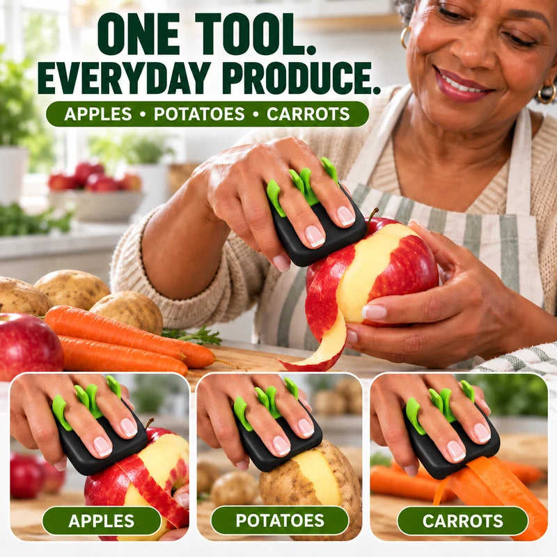 🥳2026 Hot Sale🥳💞50k+ Sold! 🔥BUY 1 GET 1 FREE❄️ ergonomic Two-finger Fruit And Vegetable Peeler