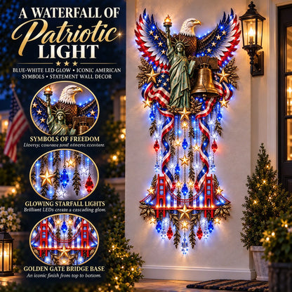 🦅 American Pride LED Waterfall Wall Decor