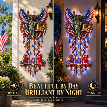 🦅 American Pride LED Waterfall Wall Decor