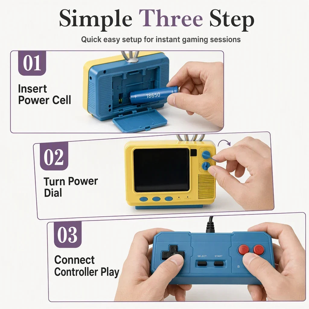 🎮 Mini Retro TV Game Console | 308 Games & Gamepad