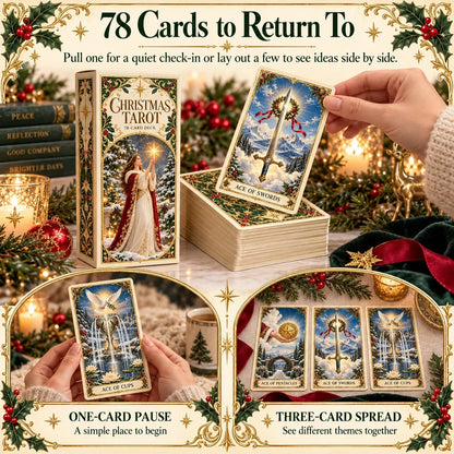 🔮 Yuletide Tarot Deck | 78 Festive Cards & A Guided 12-Day Holiday Ritual🎉