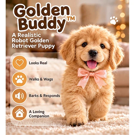 🐕🐾 Golden Buddy™ Realistic Robot Golden Retriever Puppy