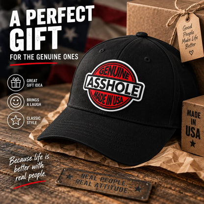 🔥Genuine Asshole Hat | Funny Embroidered Attitude Cap-Made by Jim