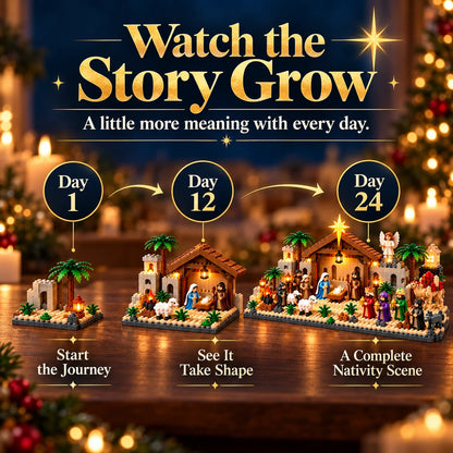 🔥Nativity Advent Calendar – 24-day Buildable Christmas Nativity Set