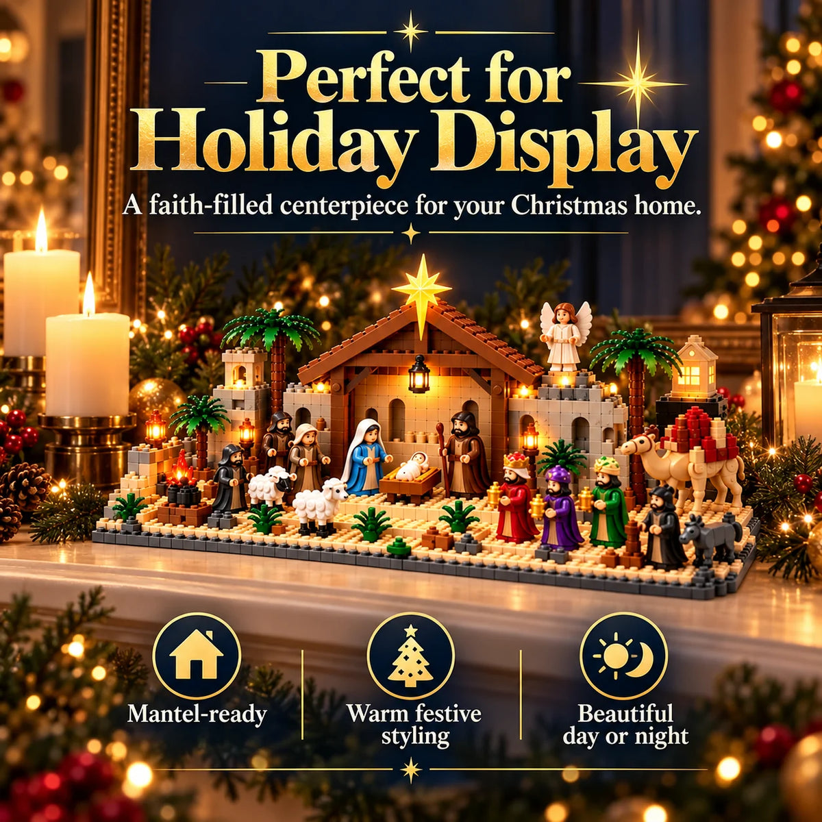 🔥Nativity Advent Calendar – 24-day Buildable Christmas Nativity Set