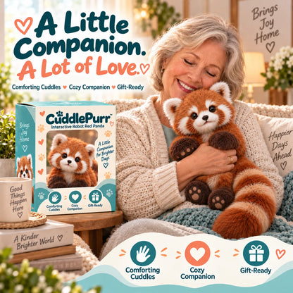 Last Day 49% OFF – 🐾❤️ Cuddlepurr™ Red Panda – Interactive Plush Companion | A Little Friend, A Lot Of Love
