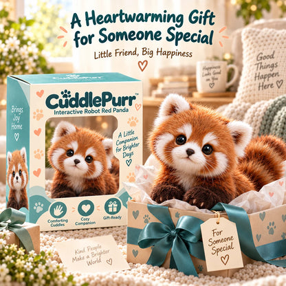 Last Day 49% OFF – 🐾❤️ Cuddlepurr™ Red Panda – Interactive Plush Companion | A Little Friend, A Lot Of Love
