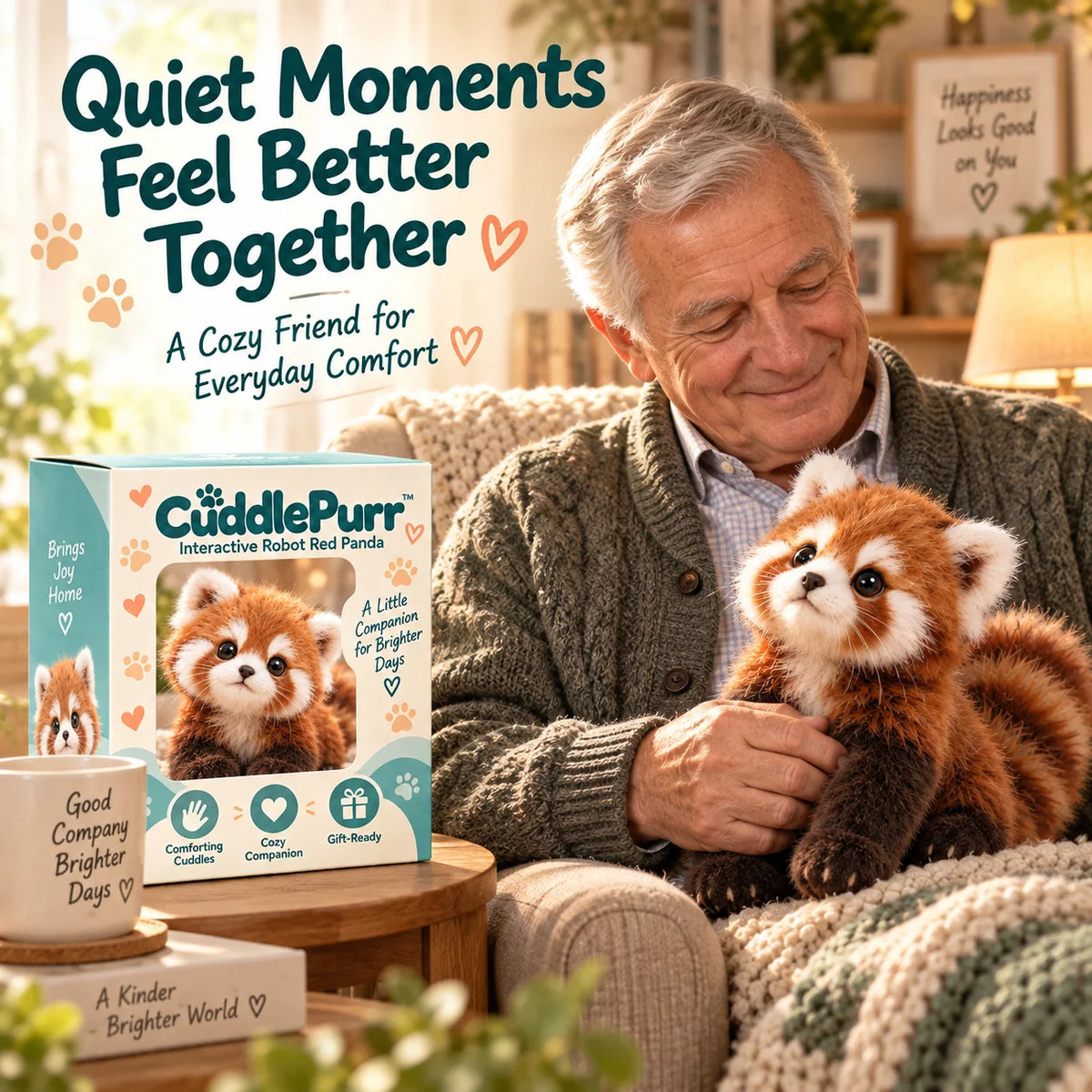 Last Day 49% OFF – 🐾❤️ Cuddlepurr™ Red Panda – Interactive Plush Companion | A Little Friend, A Lot Of Love