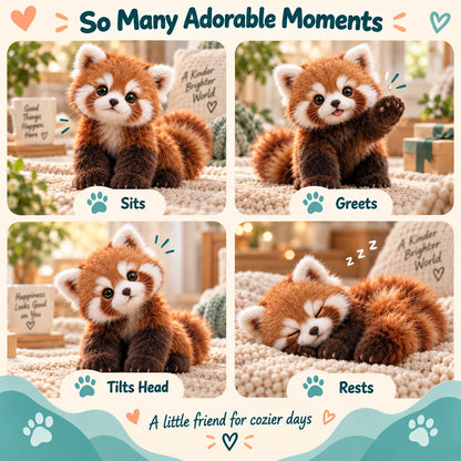 Last Day 49% OFF – 🐾❤️ Cuddlepurr™ Red Panda – Interactive Plush Companion | A Little Friend, A Lot Of Love