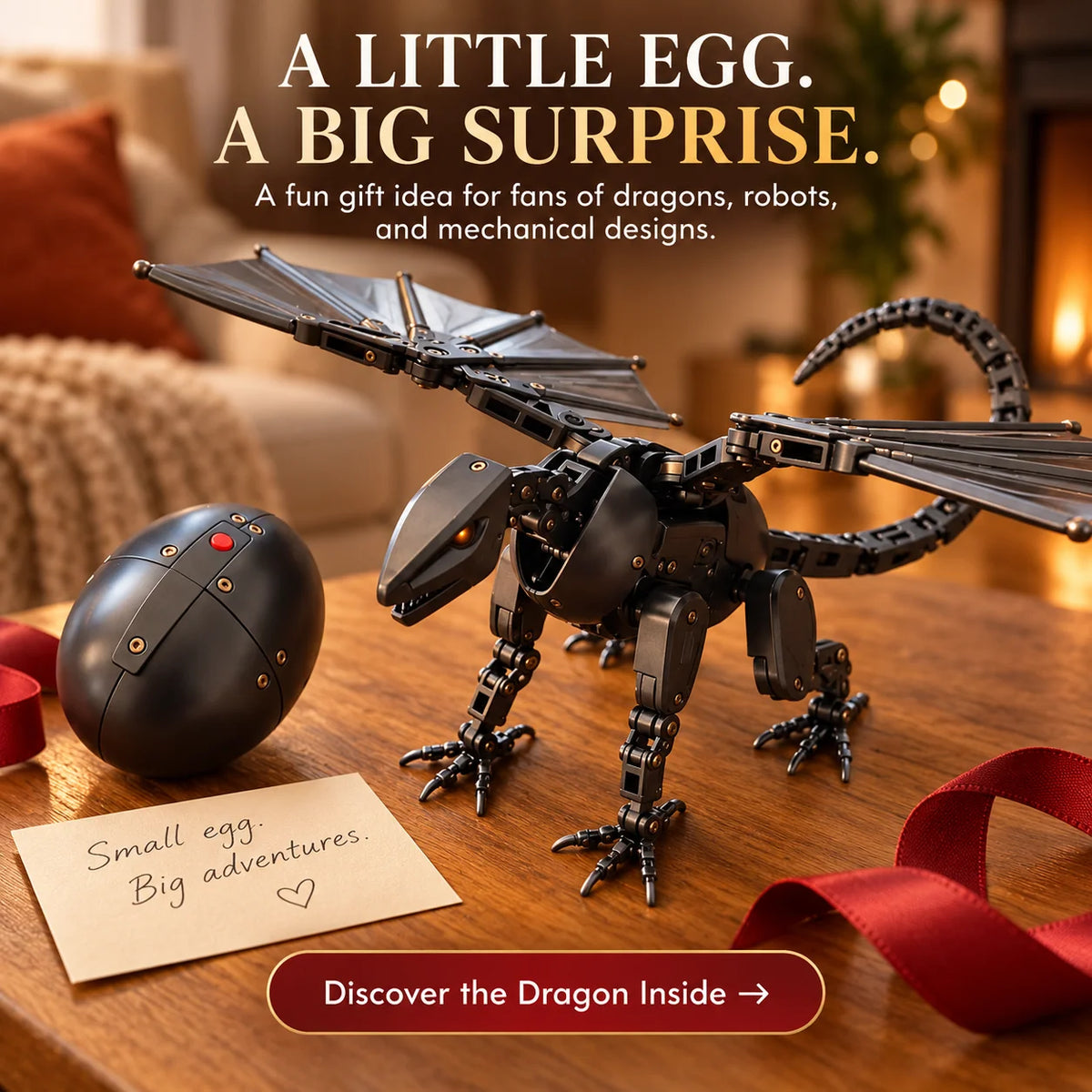 🥚🐉 DragonMorph – Egg to Dragon Transforming Mechanical Toy