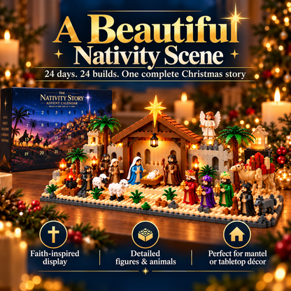 🔥Nativity Advent Calendar – 24-day Buildable Christmas Nativity Set