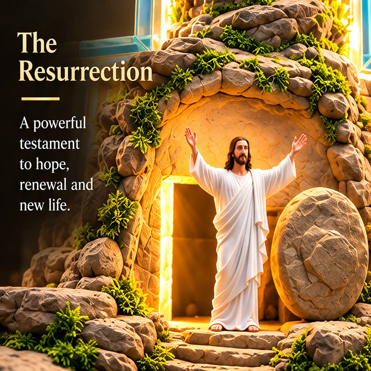🙏✝️ The Story of Jesus LED Cross Lamp ✨ 6 Biblical Scenes & Meaningful Christian Gift