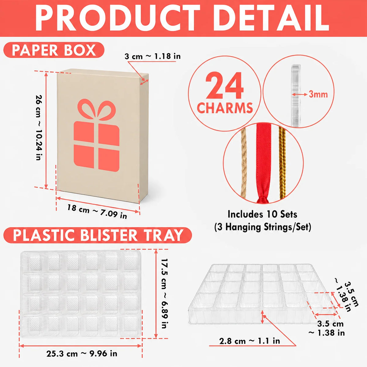Eagle Collection Advent Calendar 2026 - 24-Day Festive Countdown, Acrylic Charms Blind Box