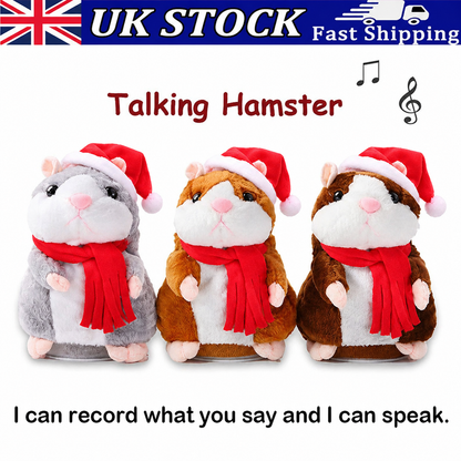 🐹✨Talking Hamster Plush – repeats whatever you say, auto head-shaking, hilarious fun for kids & adults.🔥