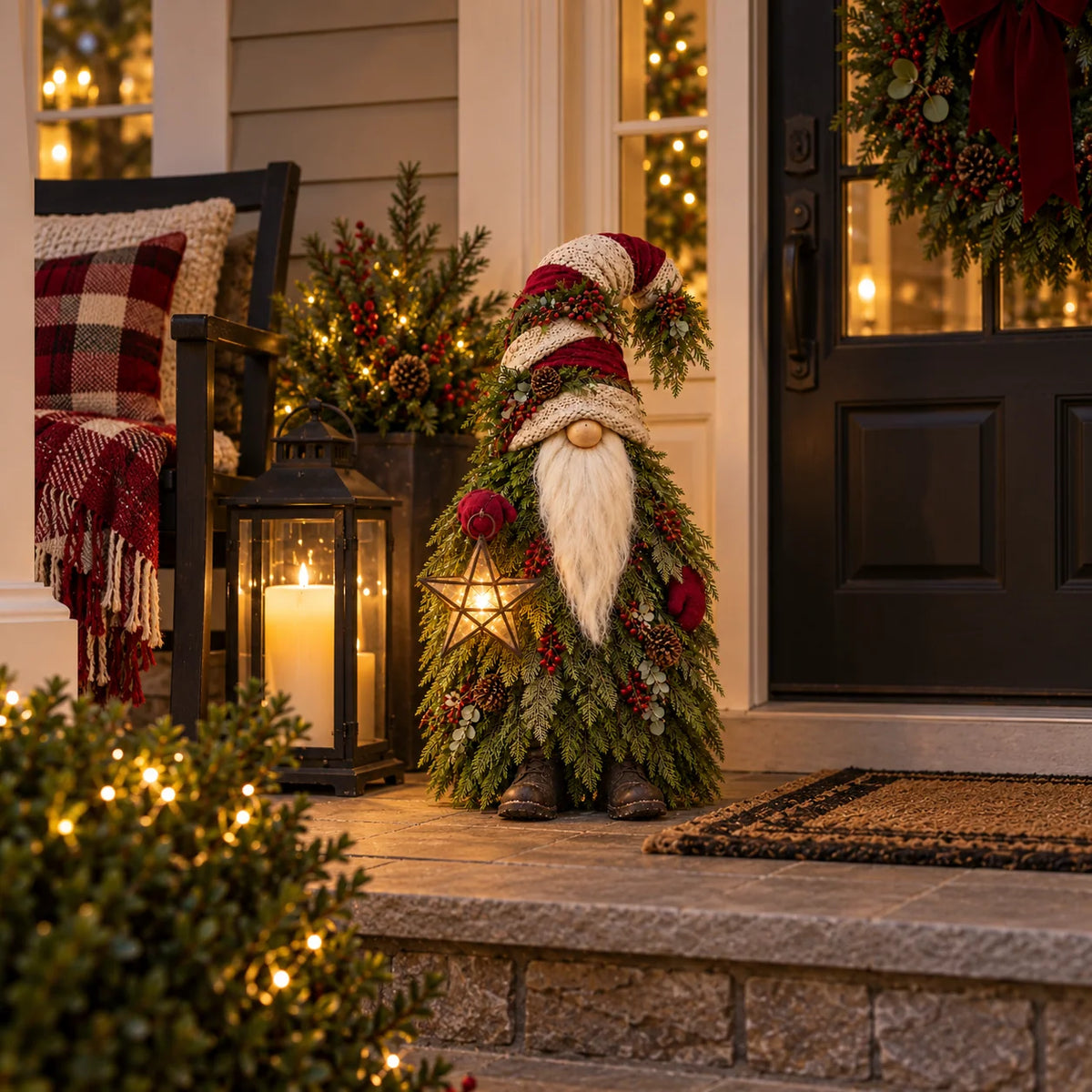 Last Day 49% OFF – Evergreen Star Gnome™ Lighted Christmas Woodland Decor