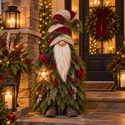 Last Day 49% OFF – Evergreen Star Gnome™ Lighted Christmas Woodland Decor
