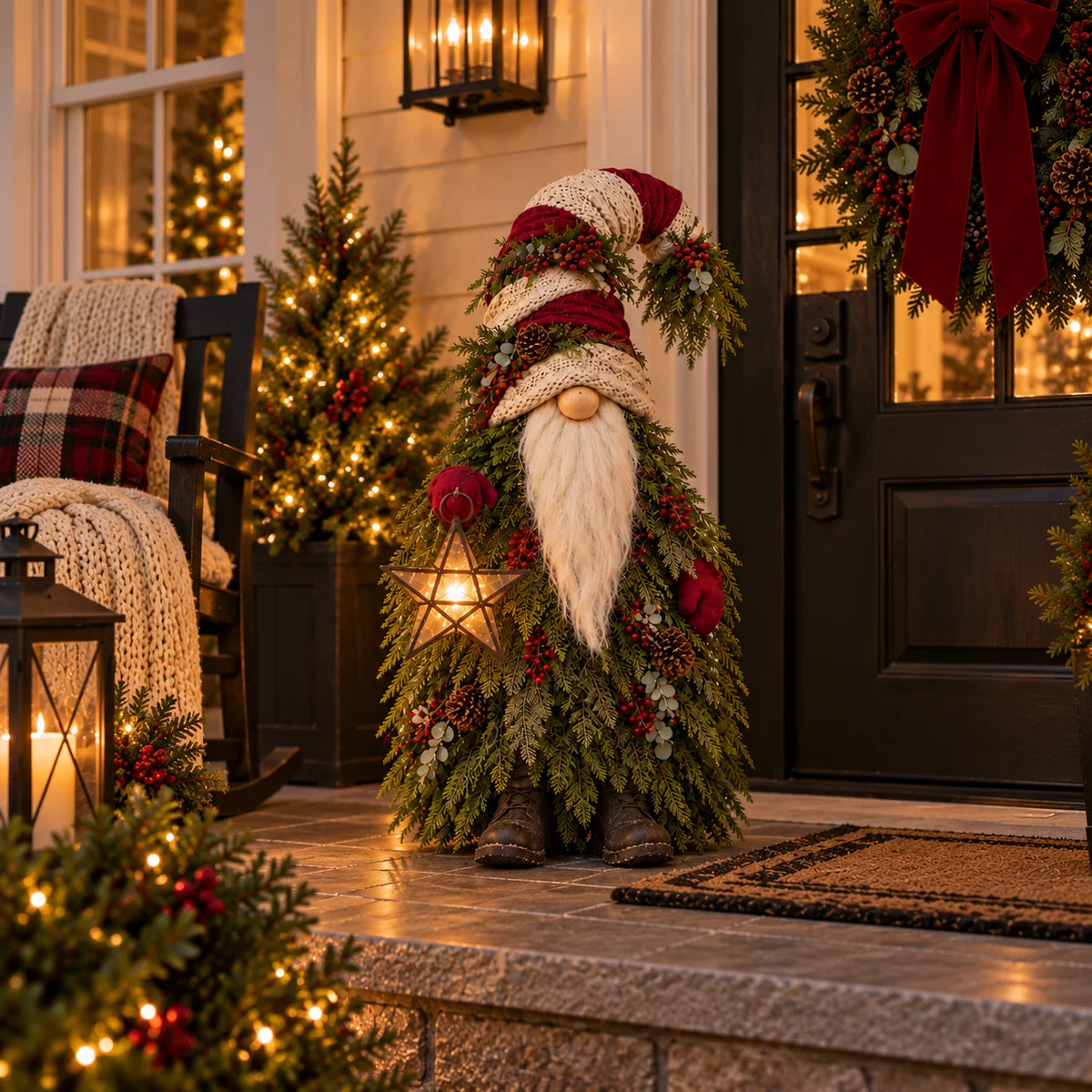Last Day 49% OFF – Evergreen Star Gnome™ Lighted Christmas Woodland Decor