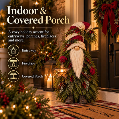 Last Day 49% OFF – Evergreen Star Gnome™ Lighted Christmas Woodland Decor
