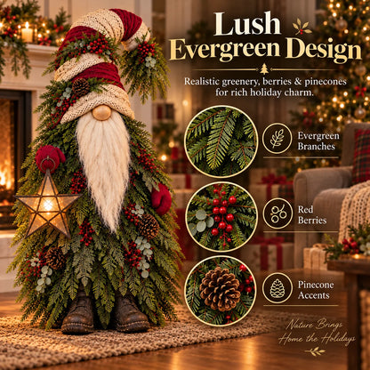 Last Day 49% OFF – Evergreen Star Gnome™ Lighted Christmas Woodland Decor