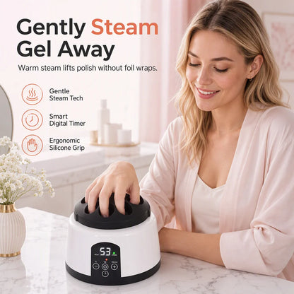 36W Electric Steam Nail Polish Remover Machine Professional Gel Polish and Acrylic Removal Device for Manicures