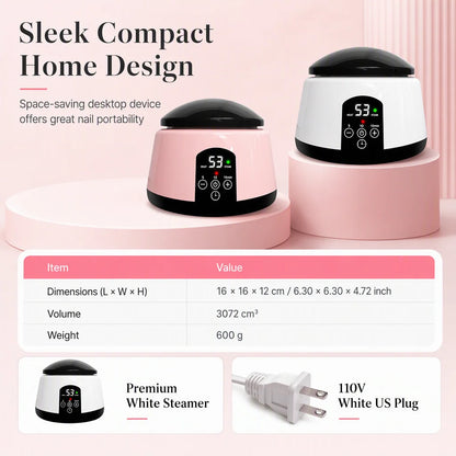 36W Electric Steam Nail Polish Remover Machine Professional Gel Polish and Acrylic Removal Device for Manicures